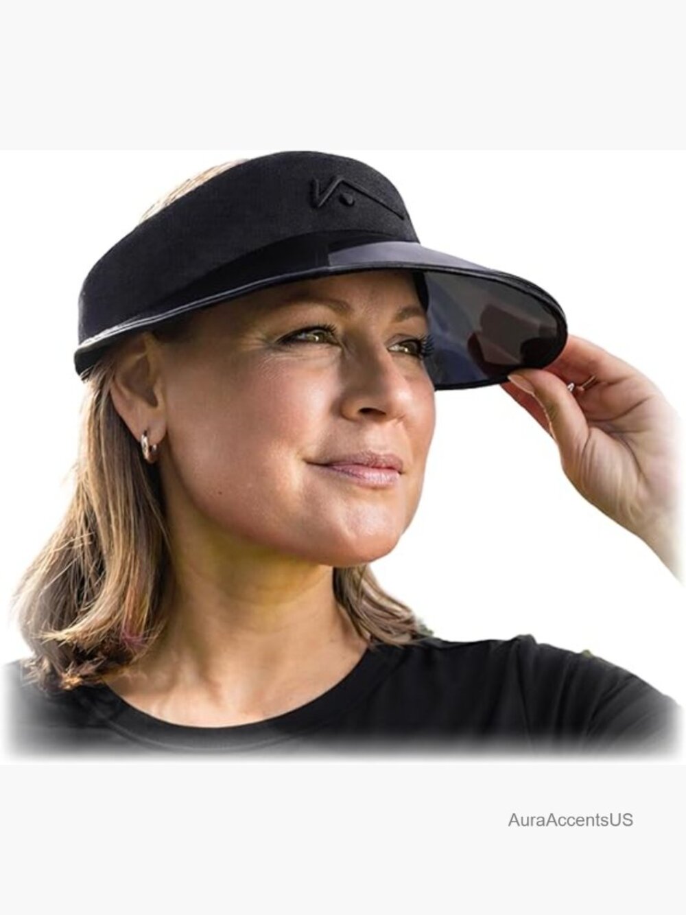 Wide Brim Sports Visor With Transparent Brim Uv Protection
